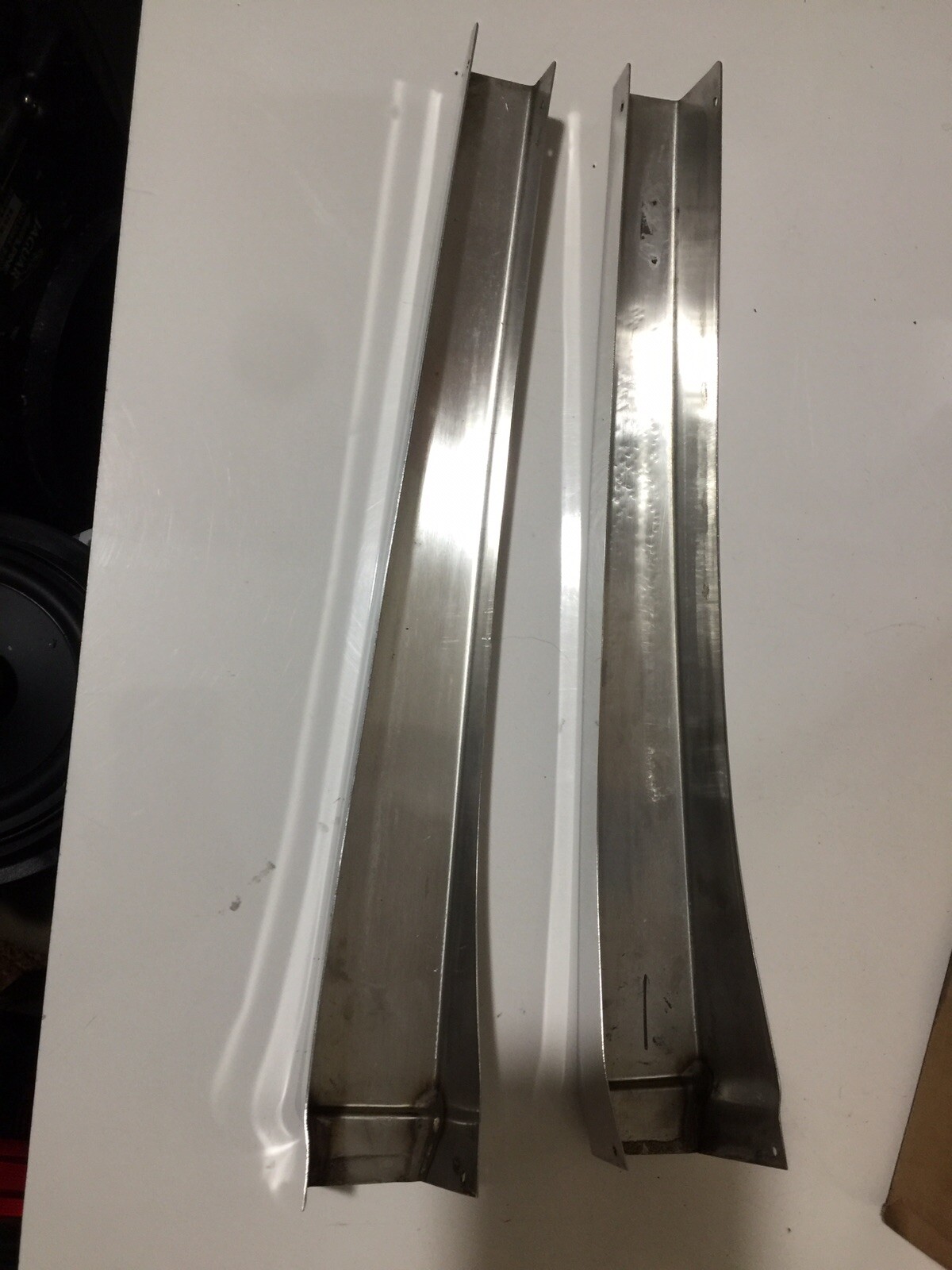 1986 Rolls Royce Silver Spur Outer B Pillar Covers Chrome Stainless