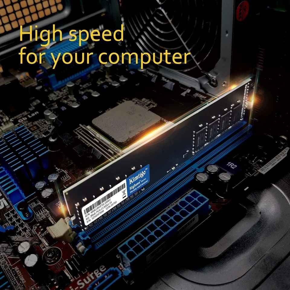 8GBx2 1600MHz UDIMM Desktop RAM PC4-21300 288 Pin CL19 1.35V Memory Upgrade - Image 2 of 4