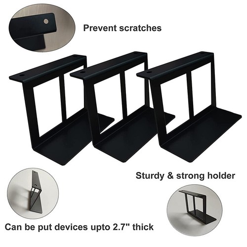 4.8-6.8cm Under Desk Laptop Holder Mount Bracket With Screws For Macbook Storage - Zdjęcie 9 z 14