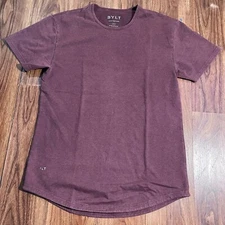 BYLT Shirt Drop Cut Snow Wash DCSS Tee Purple Short Sleeve Mens's Size Medium