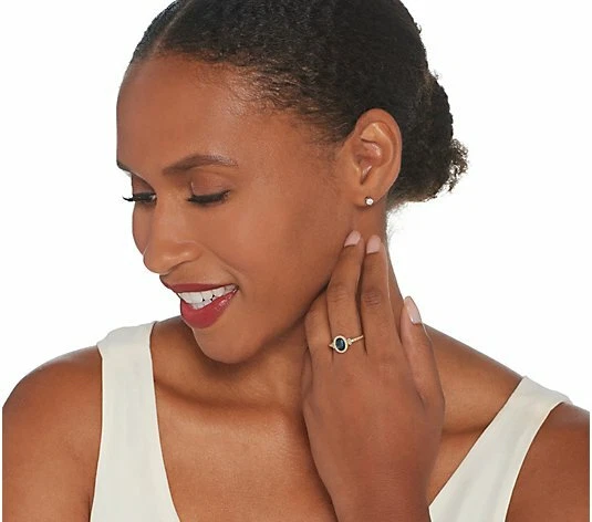 QVC Judith Ripka Solid 14K Gold 1.30cttw Blue Topaz & Diamond Ring Size 10 $999 - Image 4 of 4