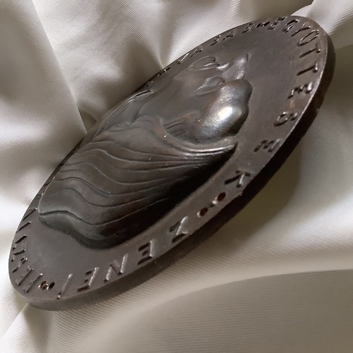 XL Relief Figure Antique Piano Composer Liszt 1920 Bronze Portrait Medal Austria - Picture 4 of 9