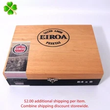 Eiroa CBT Maduro 54 x 6 Empty Wood Cigar Box 9.25" X 7" X 2.5"