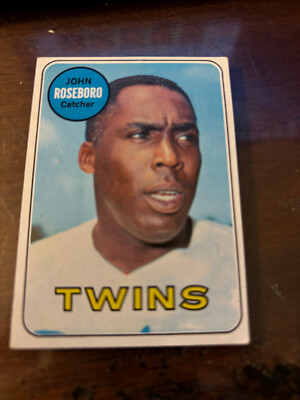 1969 Topps baseball set break #218 JOHN ROSBORO  PACK FRESH NM