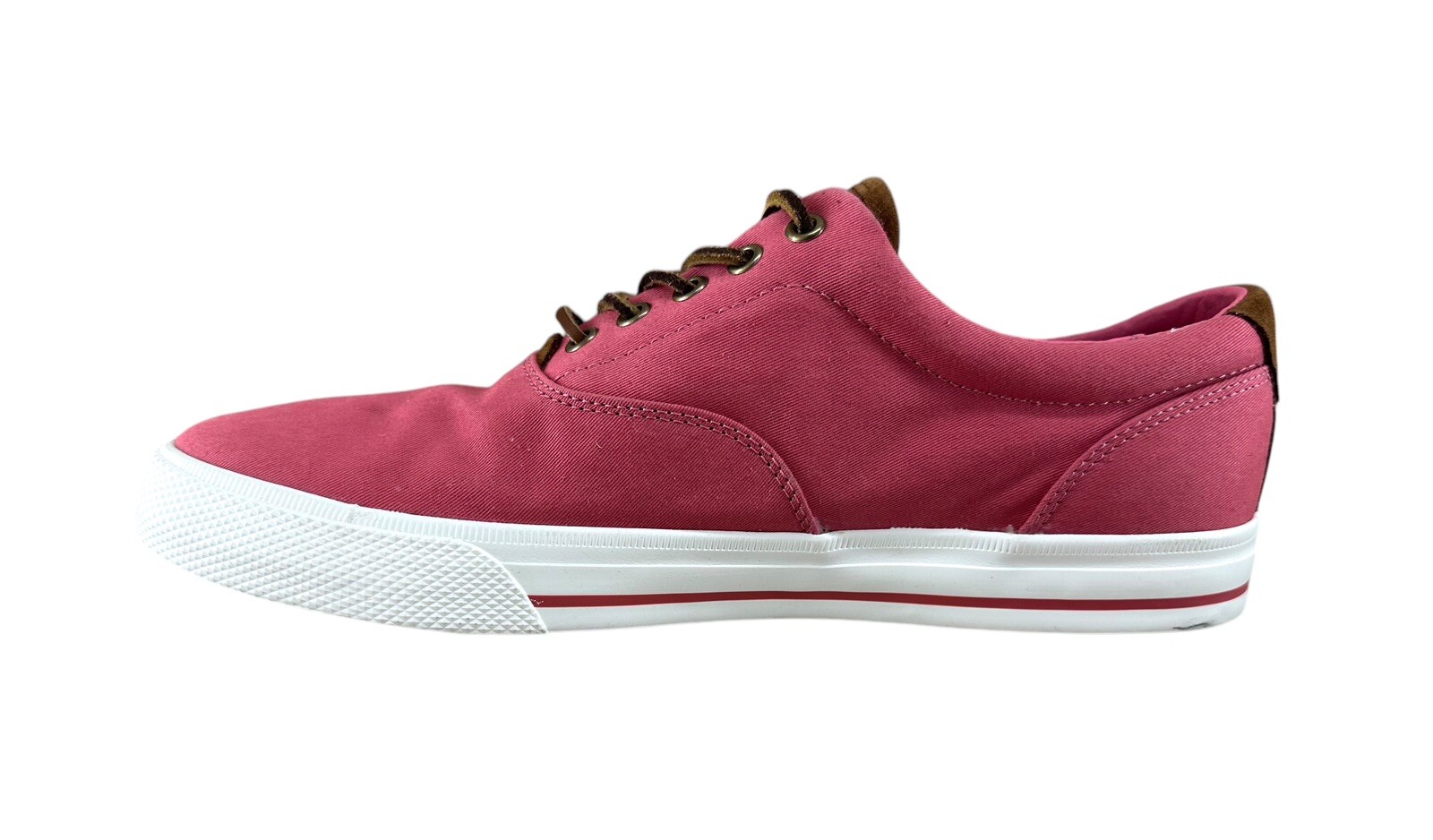 Scarpe da tennis Polo Ralph Lauren uomo 10 5 Vaughn corallo rosa marrone pony sneakers