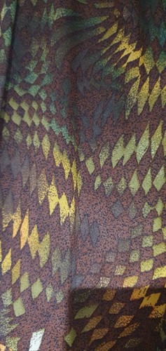 Pretty Womens Sandwich Shirt Waister Button Brown Dress Abstract Print Size 14 - Picture 6 of 9