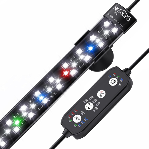 Luces sumergibles de acuario para pecera, luz de pecera de ciclo 24/7 con Ti... - Imagen 4 de 12