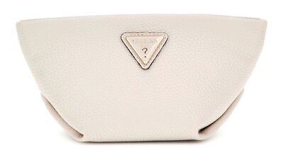 GUESS Helina Top Zip Cosmetic Kulturbeutel Bone beige Neu