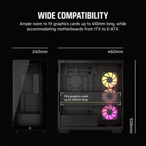 3500X ARGB Mid-Tower ATX PC Case – Panoramic Tempered Glass – Reverse Connect... - Picture 9 of 9