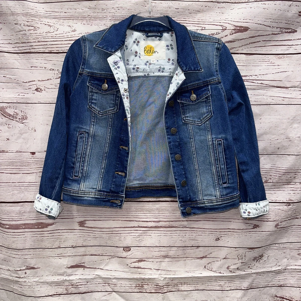 Boden girls denim best sale jacket
