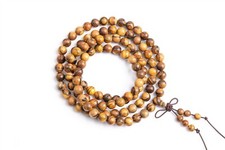 8MM 108 Pcs Fragrant Qinan Sandalwood Mala Beads Natural Round Beads 35"