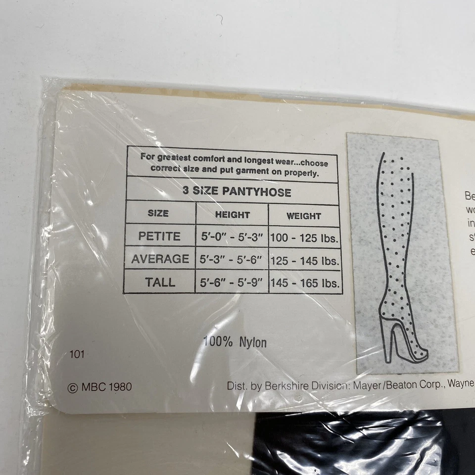 Berkshire чулки колготки женщин средний размер черный горошек новый сандалии винтажный - Изображение 3 из 4