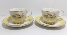 VINTAGE CENTURY SERVICE CUPS & SAUCERS Autumn Gold Made In The USA
