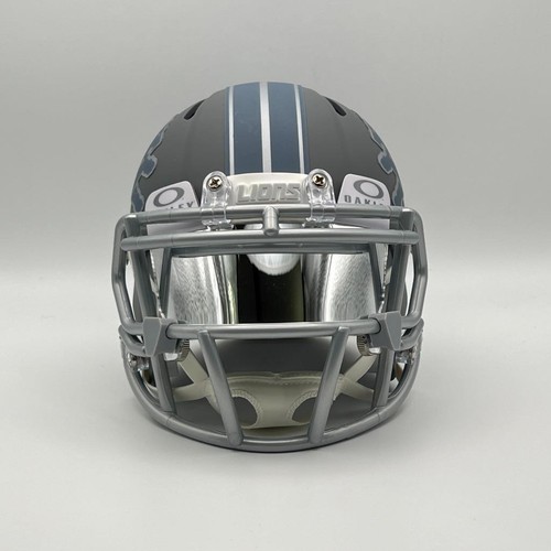 Detroit Lions Authentic Riddell Speed Slate Mini Football Helmet 2 - Picture 3 of 4