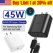 45W Charger Super Fast Wall Charging USB C For Samsung A55 A35 A25 A15 A16 5G 
