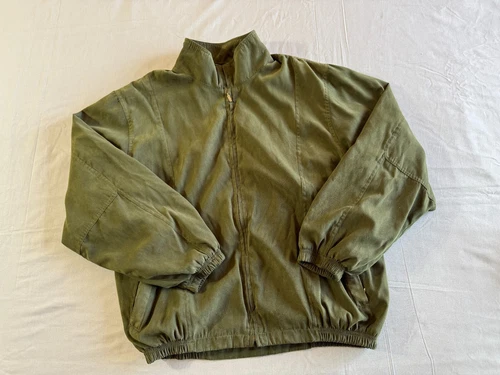 Norm Thompson Jacket Large Green Escape From The Ordinary Zip UP Grandpa core - product listing photo