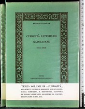CURIOSITÀ LETTERARIE NAPOLETANE. TERZA SERIE. ALTAMURA. LIBRERIA SCIENTIFICA.
