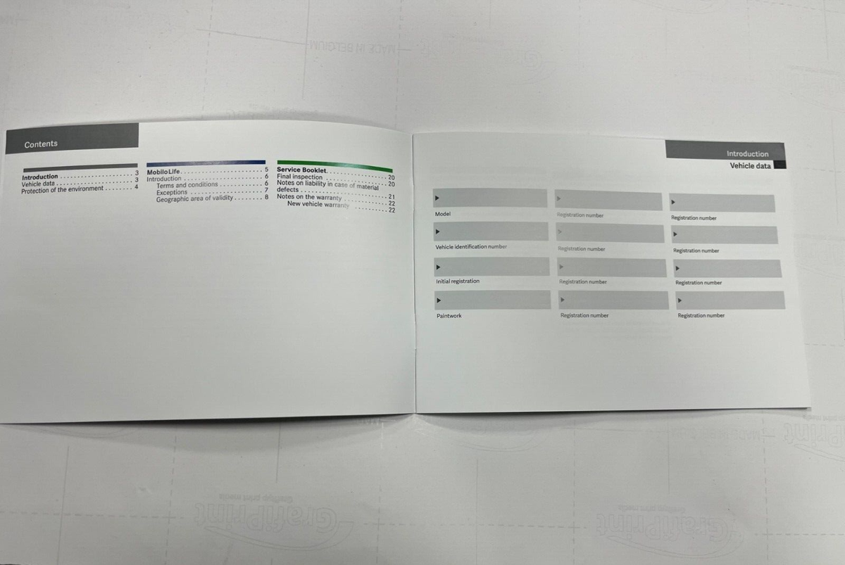 Mercedes Benz Service History Book Blank For All Models Up To 2025