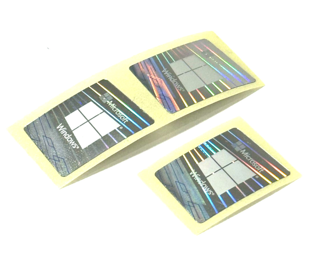 3x Windows  Operation System Color Shifting Sticker Badge Decal  16mm x 22mm