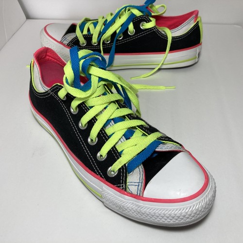Zapatos Converse Chuck Taylor Doble Superior All Star Unisex M6 / W8 Neón / Negros - Imagen 12 de 12