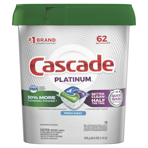 Cascade Platinum ActionPacs, Dishwasher Detergent 