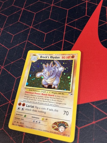 Pokémon TCG Brock's Rhydon Gym Heroes 2/132 Holo Unlimited Holo Rare LP - Picture 6 of 11