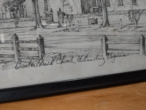 4 Signed Charles Overly Framed Vintage Prints Williamsburg Virginia Landmarks - Picture 6 of 11