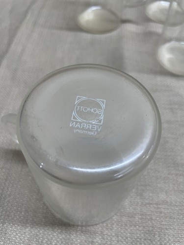 Schott VERRAN Glass Coffee Tea Mugs Germany Clear set of 5 - Picture 13 of 21
