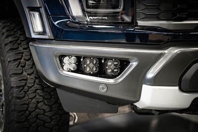 Baja Designs Triple Squadron Sport Combo/SAE Clear Fogs For 21+ Ford Raptor