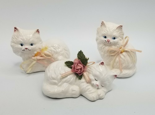 Estatuillas vintage de 3 piezas de gatitos victorianos de memoria victoriana de 3 piezas - Imagen 11 de 12