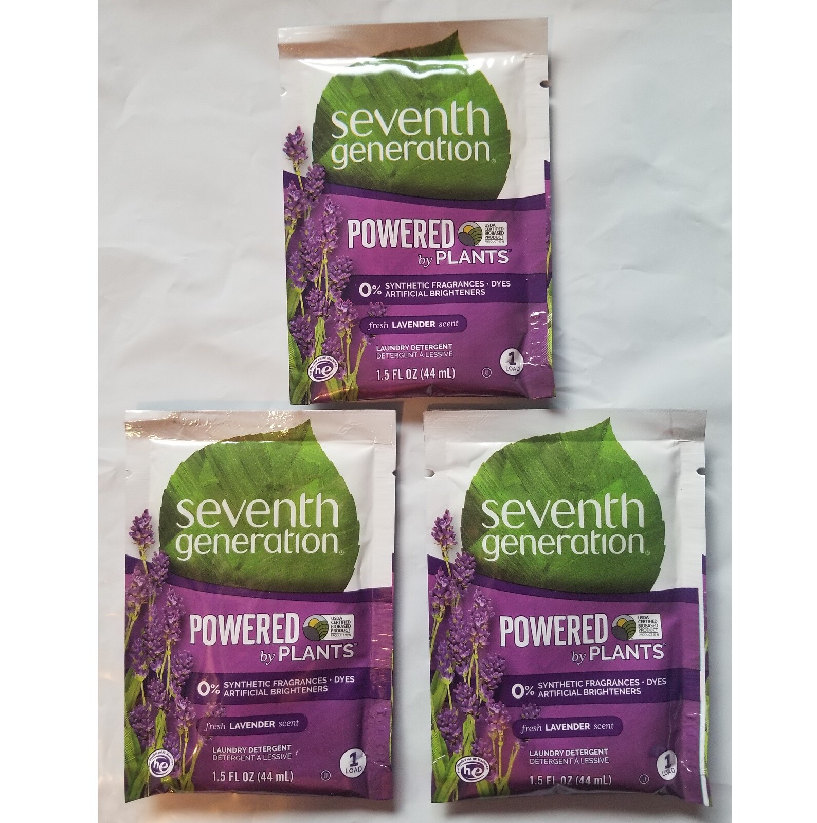 3 стиральных порошка Seventh Generation Powered by Plants с ароматом лаванды 1990₽
