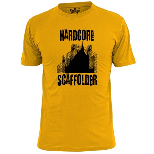 T-shirt da uomo hardcore impalcatura costruzione impalcatura - Foto 1 di 3