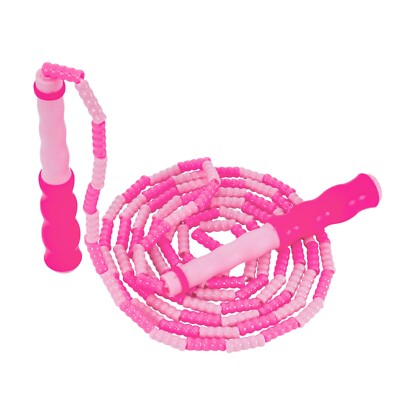 Springseil rosa TPU Perlen Kinder Erwachsene verstellbares Seil Jump Rope beaded