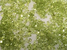 Natural 4mm Square Cut Peridot - qty 10 per order - US Seller