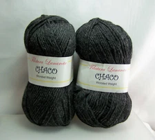 Filatura Lanarota Chaco Worsted GRAY Yarn THREE Skeins 100% Virg.Wool 100 Gr.