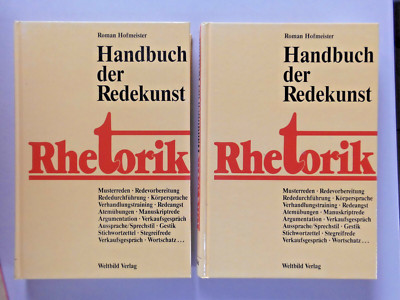 Rhetorik Handbuch der Redekunst Band 1 und 2 1990 R. Hofmeister