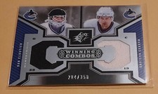 2005-06 SPX Hockey WINNING COMBOS Patch Jersey NASLUND CLOUTIER SP #/350 UD DECK