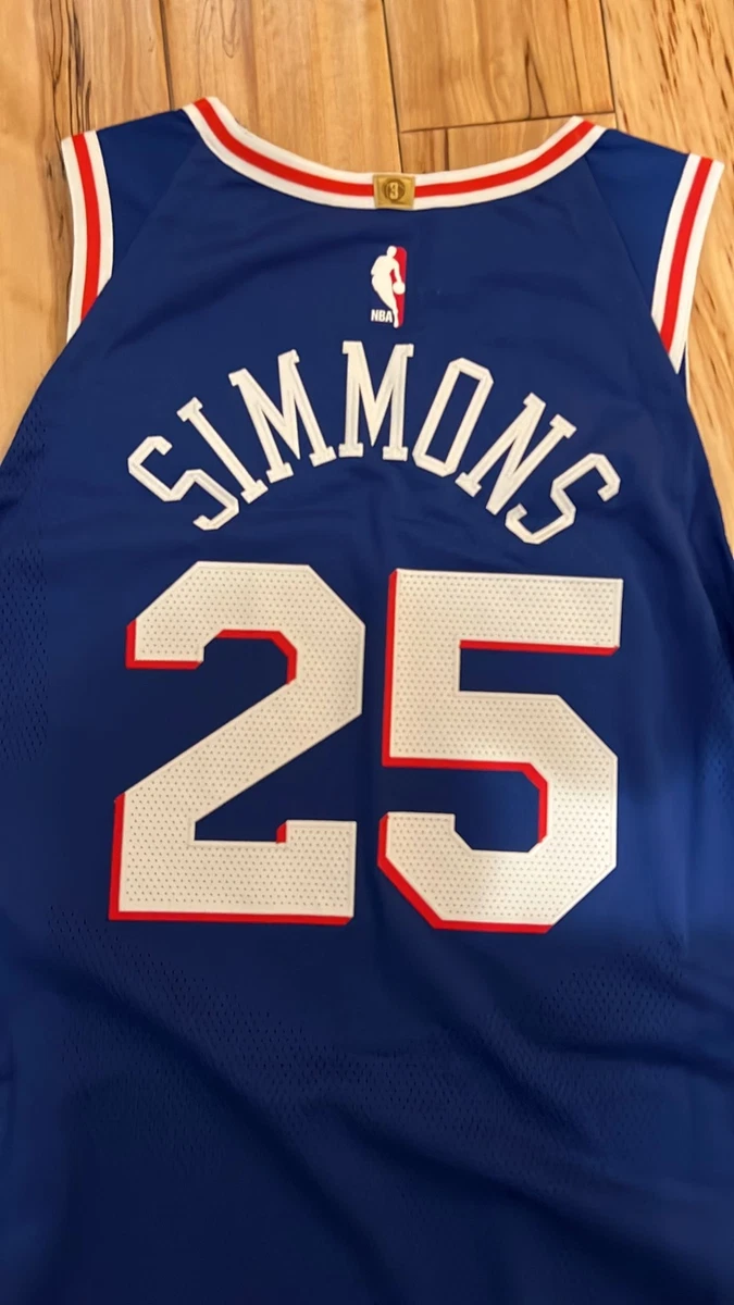 Ben Simmons Autographed Philadelphia 76ers Blue Authentic Nike Jersey