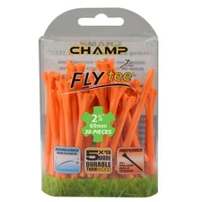 NEW 30 Champ Zarma Fly 2 3/4" Plastic Golf Tees Orange / Free Shipping
