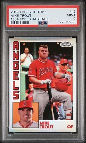 MIKE TROUT 2019 TOPPS CHROME 1984 TOPPS BASEBALL #17 PSA 9 MINT