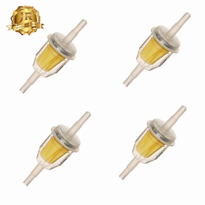 Motor Inline Gas Oil Fuel Filter Small Engine For 1/4'' 5/16'' Line Plastic(4 pc)