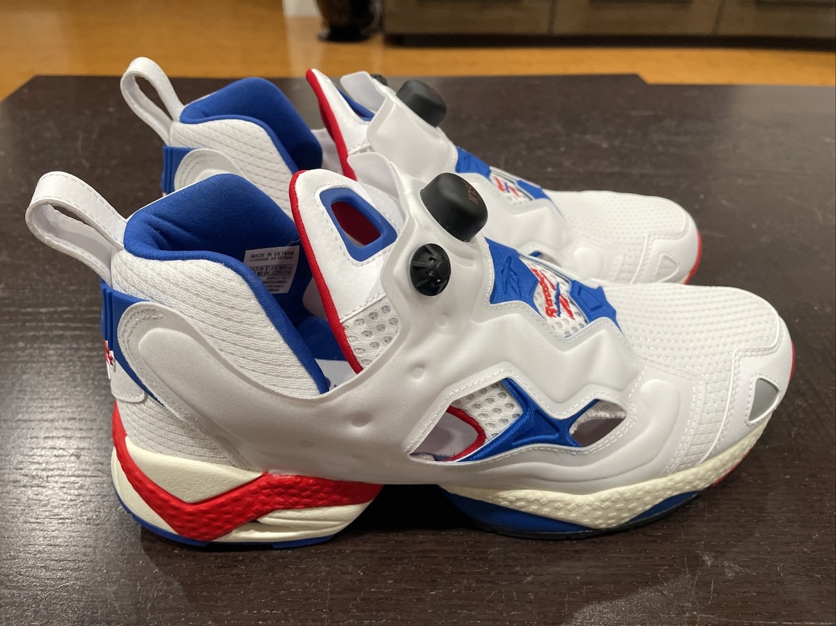 Reebok Instapump Fury 95 White Blue Red Men's Shoes Rare GY1631