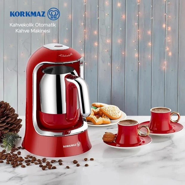 KORKMAZ CAFETERA ROJA 220V OLLA ELÉCTRICA TURCA HERVIDOR DE AGUA A860-03 Vendedor de EE. UU. Foto 4 de 4