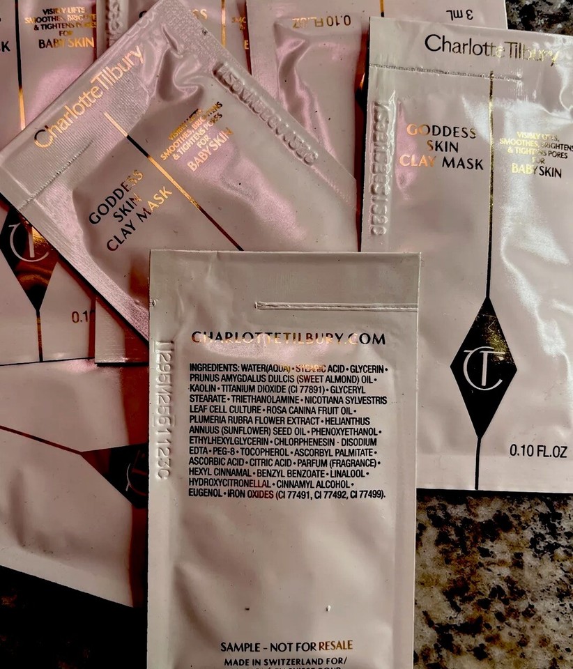 Charlotte Tilbury Goddess Skin Clay Maske – 71,7 Ml, Tönungsmaske Mit Bio-Nymphen-Peptid Für Straffere Haut