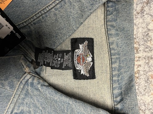 Vintage Harley Davidson Women's Jean Jacket Size 3XL NEW - Picture 3 of 4