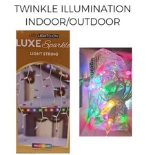 Gemmy Luxe Sparkle Christmas Mini Lights LED Lightshow Multicolor Icicle 70 NEW 
