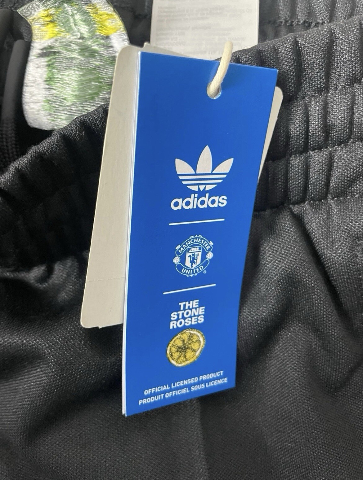 New NWT Adidas X The Stone Roses Manchester United Track Pants Black Soccer $100 image 7