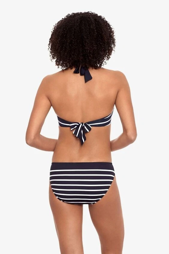 NEW! Ralph Lauren Women's 16 Striped Ring-Front Bikini Top & Bottom NWT $180 - Image 2 of 4