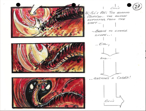 Dragon: The Bruce Lee Story, 3 x original production concept design storyboards - Bild 5 von 6