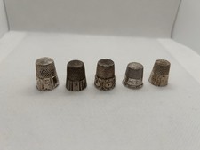 VINTAGE STERLING SILVER THIMBLE LOT &ndash; 5 PCS
